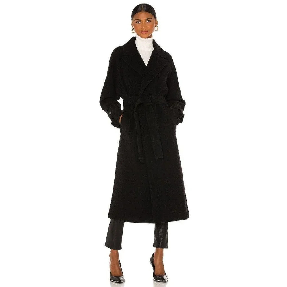 MSGM Wool Trench Coat in Black 42 Medium New long Jacket